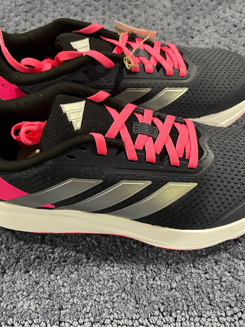 adidas Duramo SL2 Women’s Athletic Sneakers - Black with Hot Pink and Silver